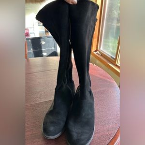 Torrid Tall Black suede knee boots size 11WW